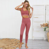 shopsharpe.com Activewear brick red / M Balance Seamless Gym Leggings & Top Set