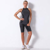 shopsharpe.com Activewear Dark Grey / M Oasis Seamless Fitness Shorts & Top Set