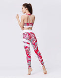 shopsharpe.com Activewear FloralBee 2 Piece Fitness Yoga Set