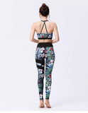 shopsharpe.com Activewear FloralBee 2 Piece Fitness Yoga Set