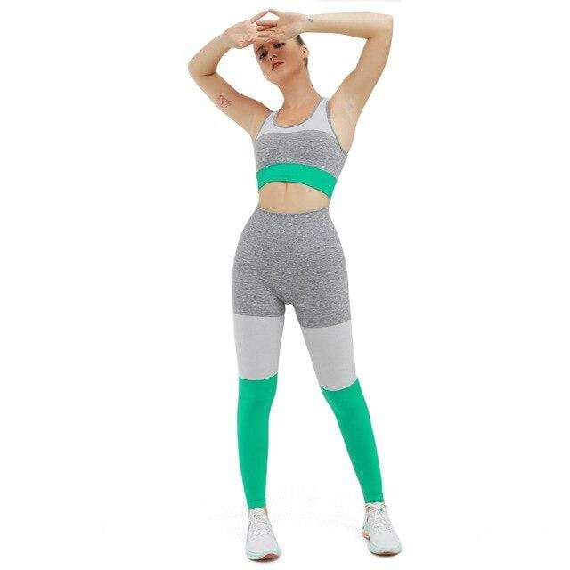 Seamless High Waist Compression Leggings and Top Set