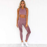 shopsharpe.com Activewear light maroon / M Rebel Seamless Fitness Leggings & Top Set