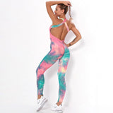 shopsharpe.com Activewear Maya Tie-dye One Piece Fitness Jumpsuit