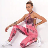 shopsharpe.com Activewear Maya Tie-dye One Piece Fitness Jumpsuit