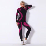 shopsharpe.com Activewear Purple/Black / L / China Oasis High Waist Seamless Activewear Set