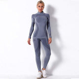 shopsharpe.com Activewear Steel Grey / S / China Oasis High Waist Seamless Activewear Set