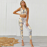 shopsharpe.com Activewear Yellow serpentine / M Lush Fitness Leggings With Sleeveless Top