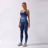 shopsharpe.com Blue Set / S Animal Print Seamless Fitness Legging & Top Set