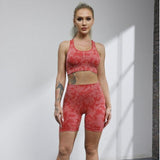 shopsharpe.com Bright red / S Mighty Camouflage Seamless 2 Piece Activewear Set