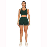 shopsharpe.com Dark Green / S / China Arena Seamless Yoga Short & Top Set