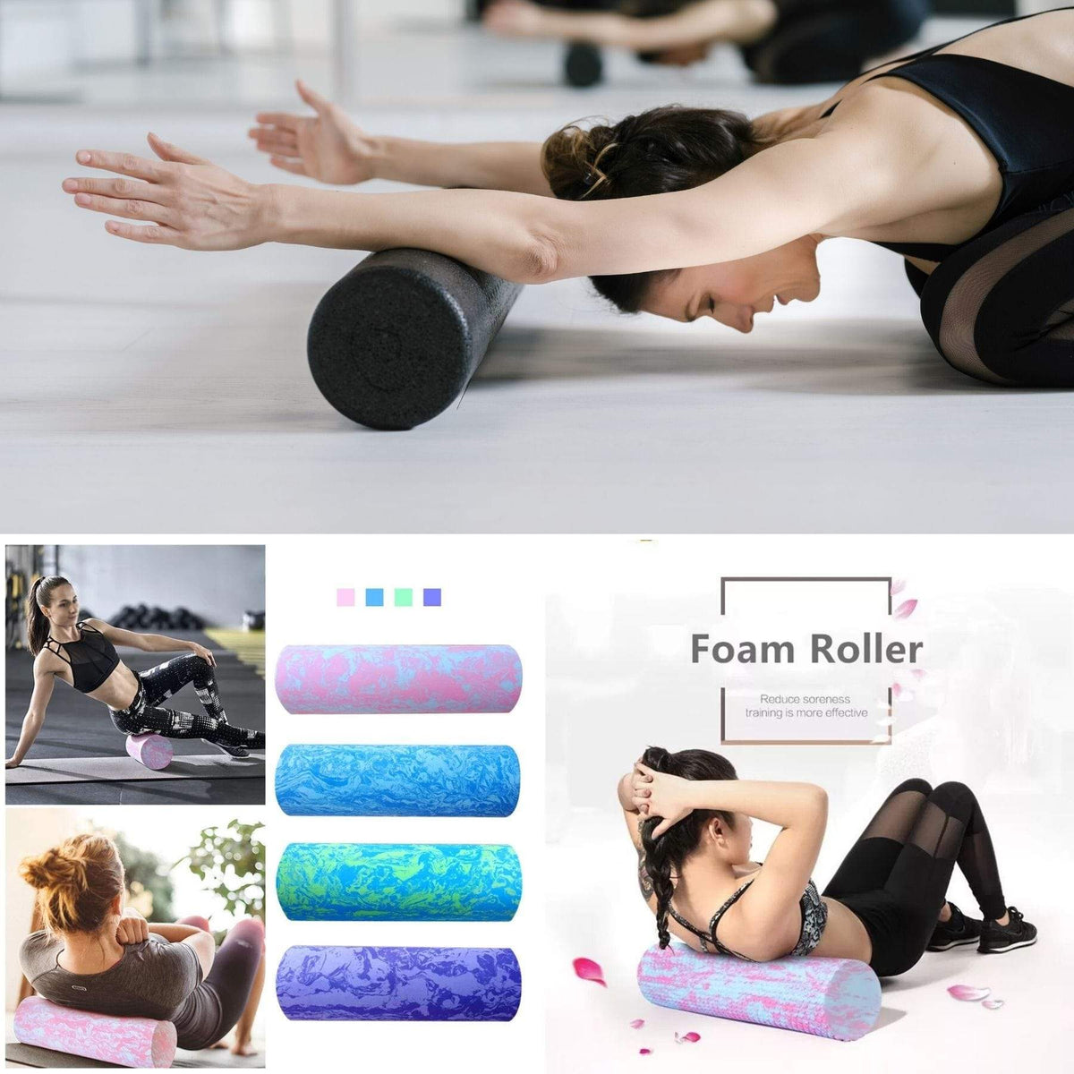 Yoga Equipment Women Yoga Foam Block Roller Peanut Ball Set Block Pean –  Ammpoure Wellbeing