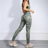 shopsharpe.com Leggings Set Snake Print Effect 2 Piece Activewear Fitness Set