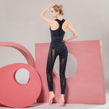 shopsharpe.com New Print Seamless Sports Yoga Wear High Elasticity Tight Yoga Set Mesh Breathable Fitness Set Women Gym workout Sports Clothing