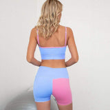 shopsharpe.com Seamless Women's Yoga Suit Workout Sportswear High Waist Leggings Gym Fitness Clothes Push Up Sports Bra Running Shorts 2 Pieces