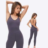 shopsharpe.com Surya Seamless Open Back One Piece Yoga Jumpsuit