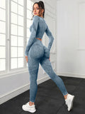 shopsharpe.com Activewear Blue Set / S Stretch Washed Two-Piece Activewear Set
