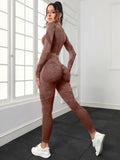shopsharpe.com Activewear Brown Set / L Stretch Washed Two-Piece Activewear Set