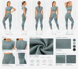 shopsharpe.com Activewear Mode Seamless Fitness Leggings & Cropped Top Set