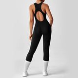 shopsharpe.com black / M Pulse Peach Booty One-Piece Seamless Yoga Jumpsuit
