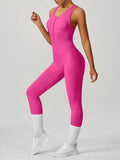 shopsharpe.com Deep Crimson / M Pulse Peach Booty One-Piece Seamless Yoga Jumpsuit