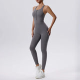 shopsharpe.com gray / S / CHINA Yoga Set Jumpsuit Women Full Seasons Casual Fitness Sporty Playsuit Sleeveless Slim Activewear All In One Jumpsuit Clothing Lady