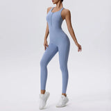 shopsharpe.com light blue / S / CHINA Yoga Set Jumpsuit Women Full Seasons Casual Fitness Sporty Playsuit Sleeveless Slim Activewear All In One Jumpsuit Clothing Lady