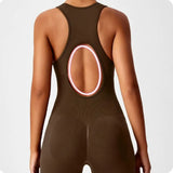 shopsharpe.com Pulse Peach Booty One-Piece Seamless Yoga Jumpsuit