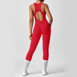 shopsharpe.com Red / S Pulse Peach Booty One-Piece Seamless Yoga Jumpsuit