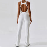 shopsharpe.com Solid Yoga Jumpsuit One Piece Outfit Fitness Bodysuit Workout Clothes for Women Sportwear Women Buttock lifting Set Activewear
