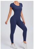 shopsharpe.com Tejas Women’s Backless Short Sleeve Yoga Jumpsuit