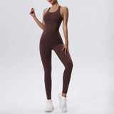 shopsharpe.com Yoga Set Jumpsuit Women Full Seasons Casual Fitness Sporty Playsuit Sleeveless Slim Activewear All In One Jumpsuit Clothing Lady