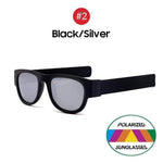 shopsharpe.com 2 Black Silver / WITH BOX SlapShade Soho Polarized Folding Sunglasses