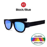 shopsharpe.com 3 Black Blue / WITH BOX SlapShade Soho Polarized Folding Sunglasses