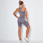 shopsharpe.com Activewear bra short gray / L Seamless High Waist Cycling Short and Top Set
