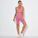shopsharpe.com Activewear bra short pink / M Seamless High Waist Cycling Short and Top Set