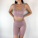 shopsharpe.com Activewear Dune Seamless Yoga Shorts & Workout Top Set