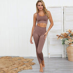 shopsharpe.com Activewear fawn brown / L Balance Seamless Gym Leggings & Top Set