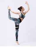shopsharpe.com Activewear FloralBee 2 Piece Fitness Yoga Set