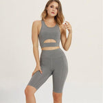 shopsharpe.com Activewear Gray / M / China Mantle Fitness Cycling Shorts & Workout Top