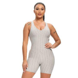 shopsharpe.com Activewear Gray / S Spark One Piece Textured Fitness Playsuit