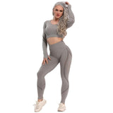 shopsharpe.com Activewear Gray yoga suit / S Luxur High Waist Seamless Activewear Set