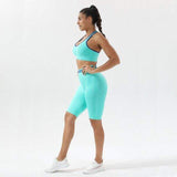 shopsharpe.com Activewear green 2pcs / M / China Warrior Seamless Fitness Shorts & Workout Top