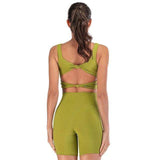 shopsharpe.com Activewear Green Suit / S Raga Fitness and Yoga Shorts with Workout Top