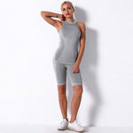 shopsharpe.com Activewear Grey / S Oasis Seamless Fitness Shorts & Top Set