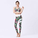 shopsharpe.com Activewear HK202 W162 / XL FloralBee 2 Piece Fitness Yoga Set