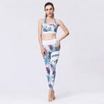 shopsharpe.com Activewear HK203 W160 / XL FloralBee 2 Piece Fitness Yoga Set