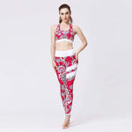 shopsharpe.com Activewear HK209 W170 / XL FloralBee 2 Piece Fitness Yoga Set