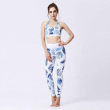 shopsharpe.com Activewear HK210 W168 / XL FloralBee 2 Piece Fitness Yoga Set
