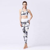 shopsharpe.com Activewear HK212 W166 / XL FloralBee 2 Piece Fitness Yoga Set