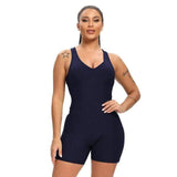 shopsharpe.com Activewear Navy / S Spark One Piece Textured Fitness Playsuit